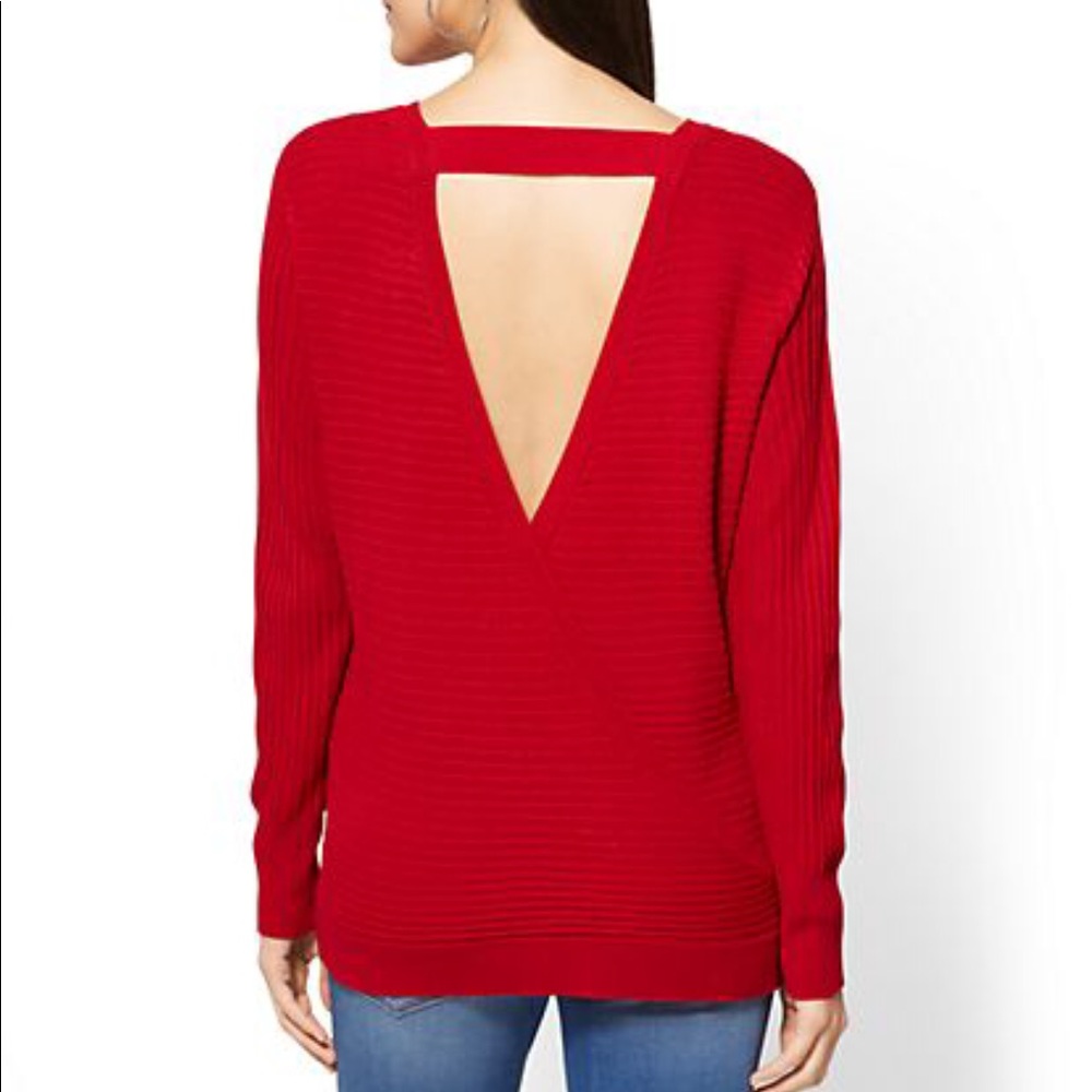 Envelope Cross Back Pullover Sweater
